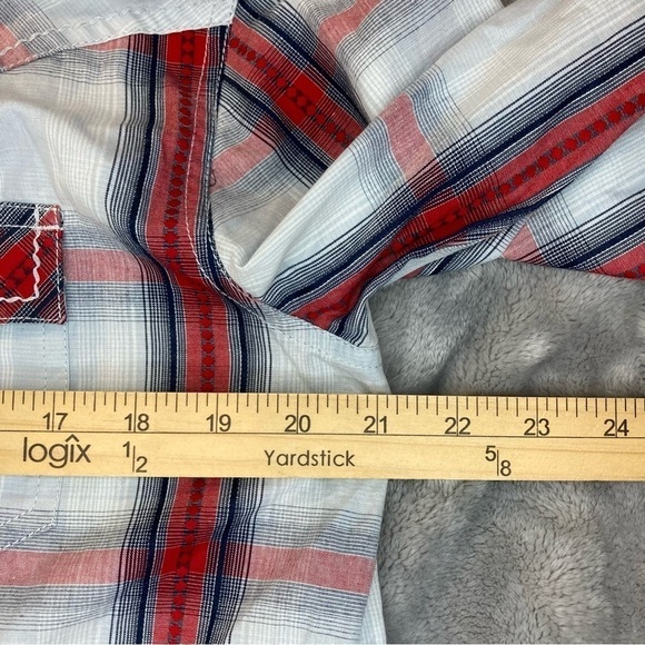 Cody James Men’s Pearl Snap Western Shirt Small Red Plaid Cowboy Holiday Rodeo - Picture 11 of 13